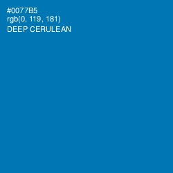 #0077B5 - Deep Cerulean Color Image